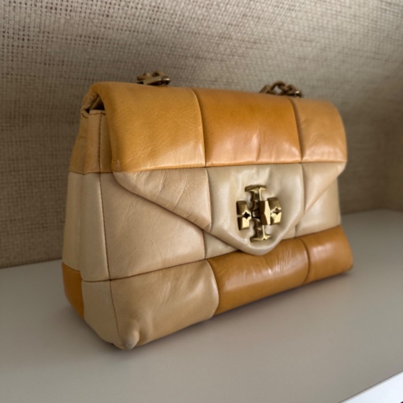 Tory Burch Kira Butter Yellow Patchwork Satchel - Picture 4 of 12